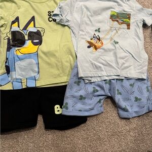 Cute Cartoon Dog T-Shirt and Shorts Set